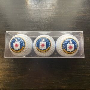 CIA-Branded White Golf Ball Set of 3 - Official Emblem